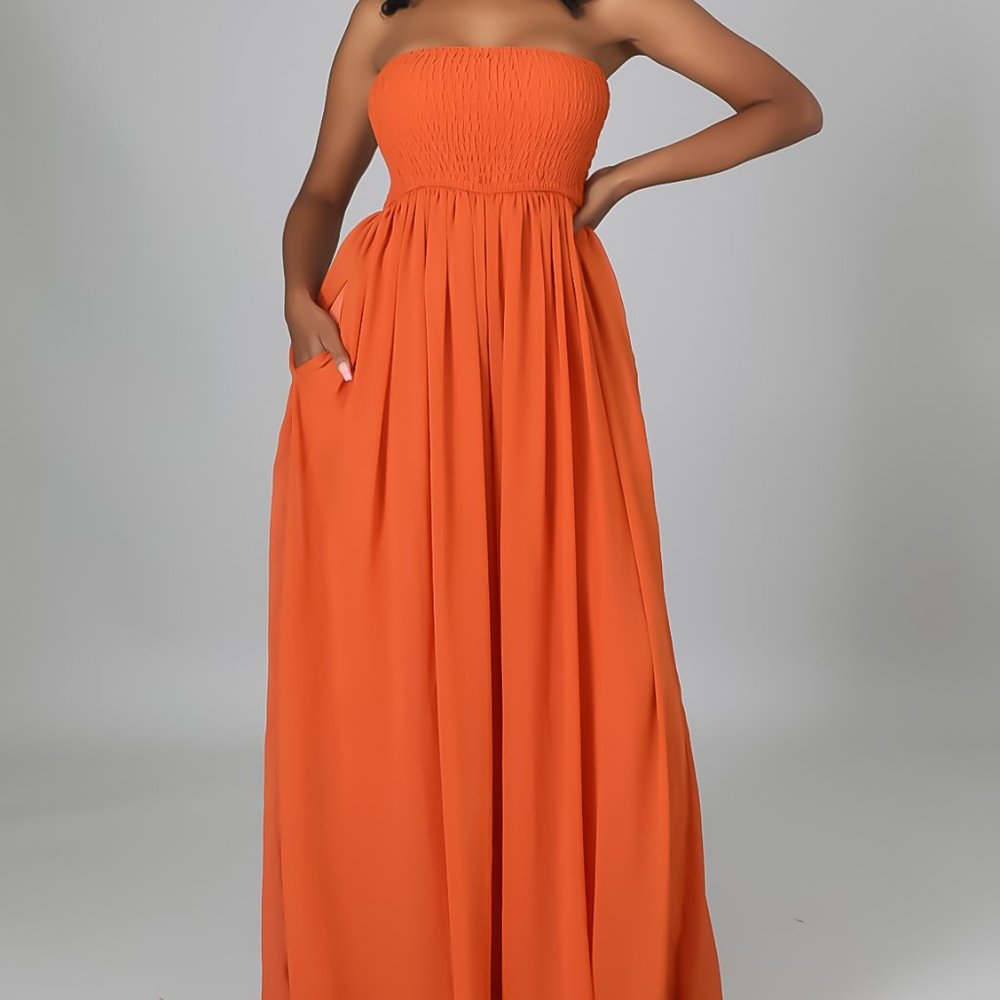 Cognac Boho Summer Jumpsuit